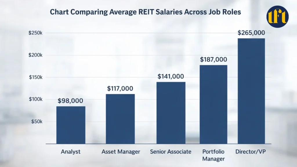 Chart comparing average REIT salaries across job roles