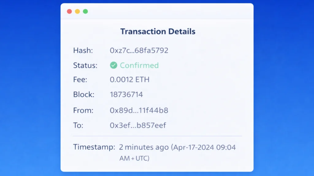 transaction details